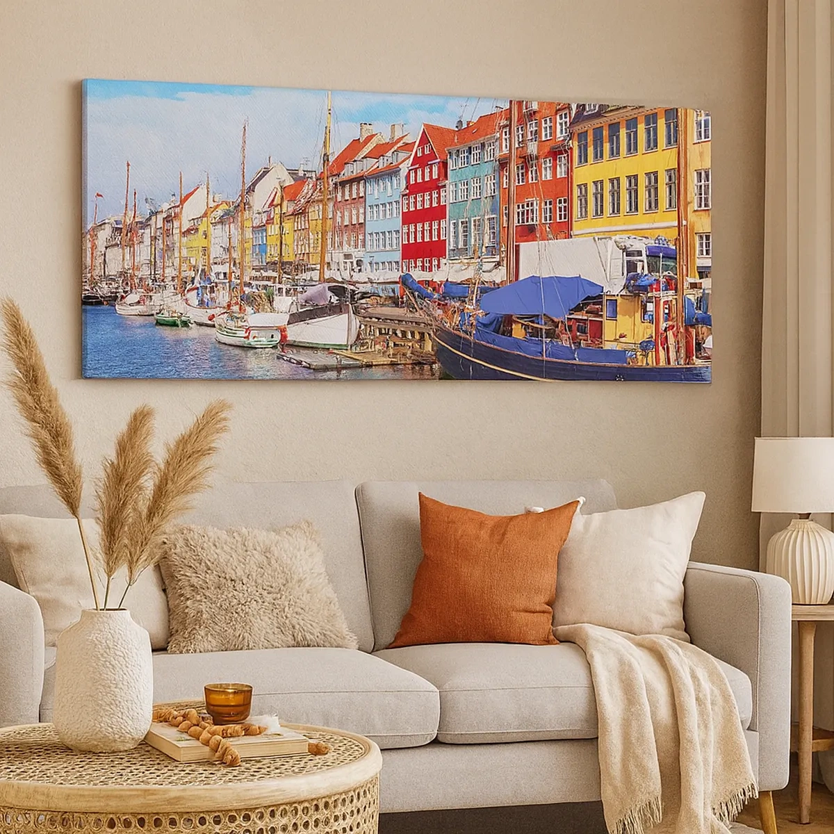 Bild auf Leinwand - Leinwandbild - Fröhlicher Kai - 30x30 cm