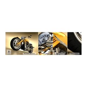 Fototapeten Muster Selbstklebend Deluxe Sticker - Ein Traum von Kraft und Geschwindigkeit - Motorrad, Motor, Automobil - 100x30 cm