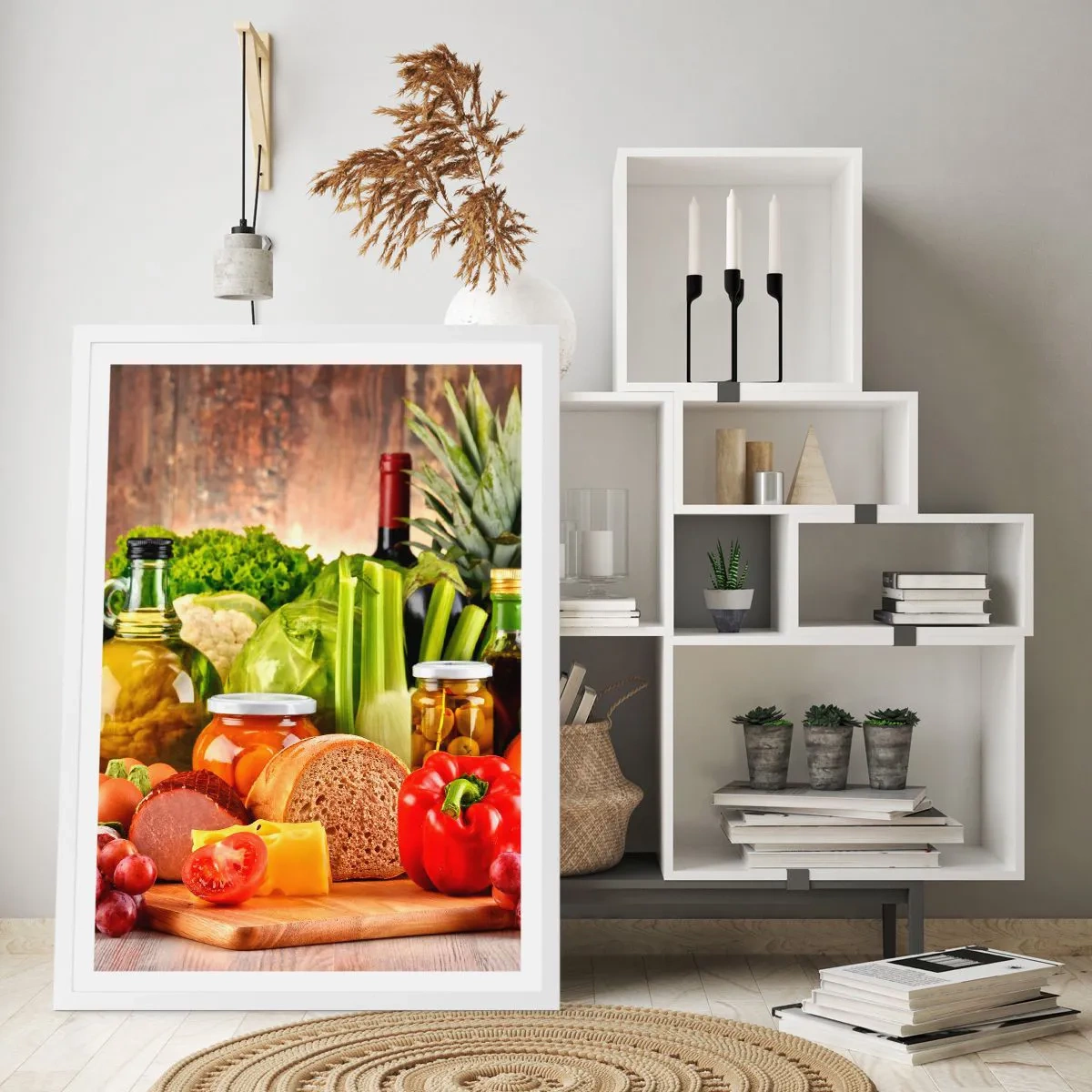 Poster in einem weißen Rahmen - Geräuchert, gebacken und eingelegt - 61x91 cm