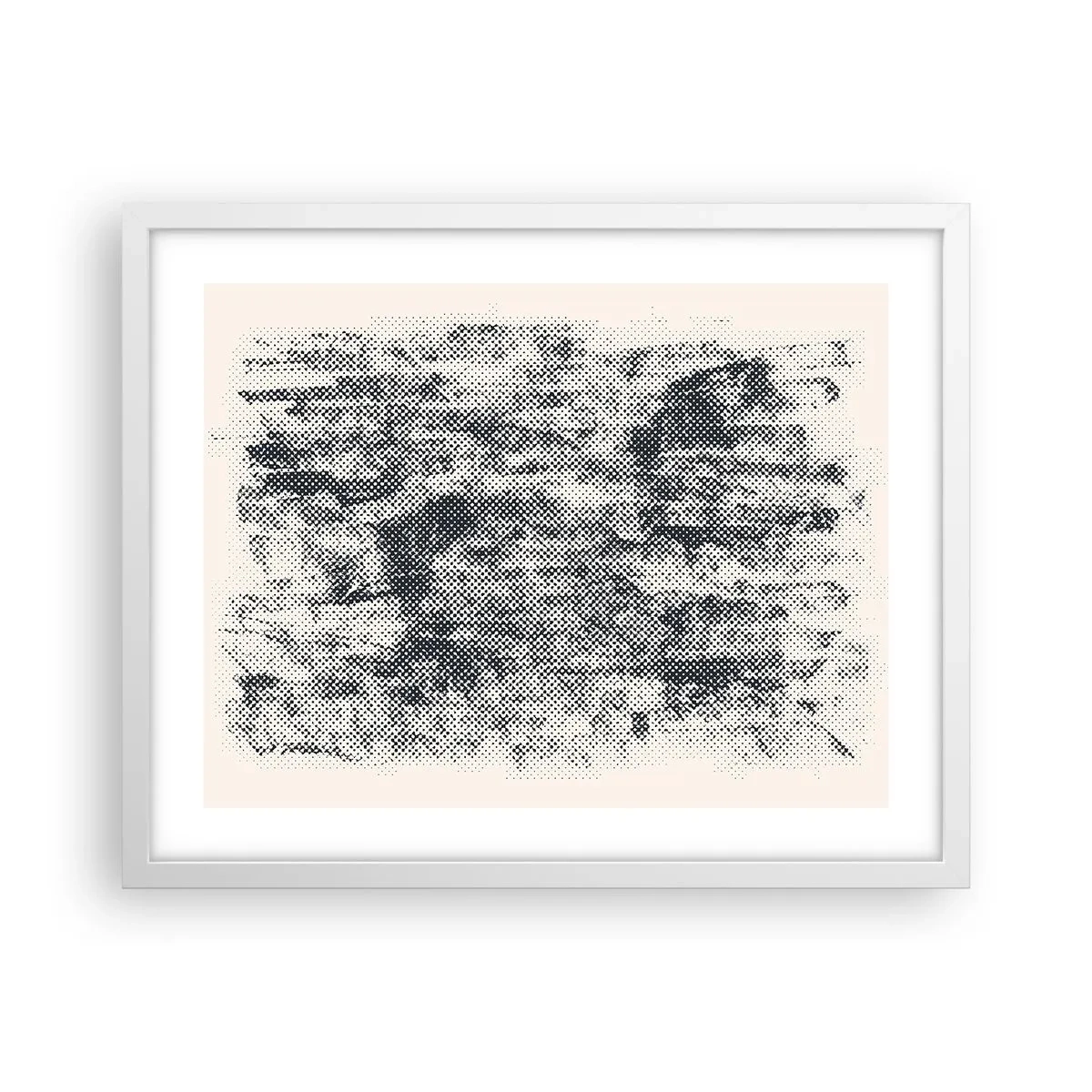 Poster in einem weißen Rahmen - Nebelige Komposition - 50x40 cm