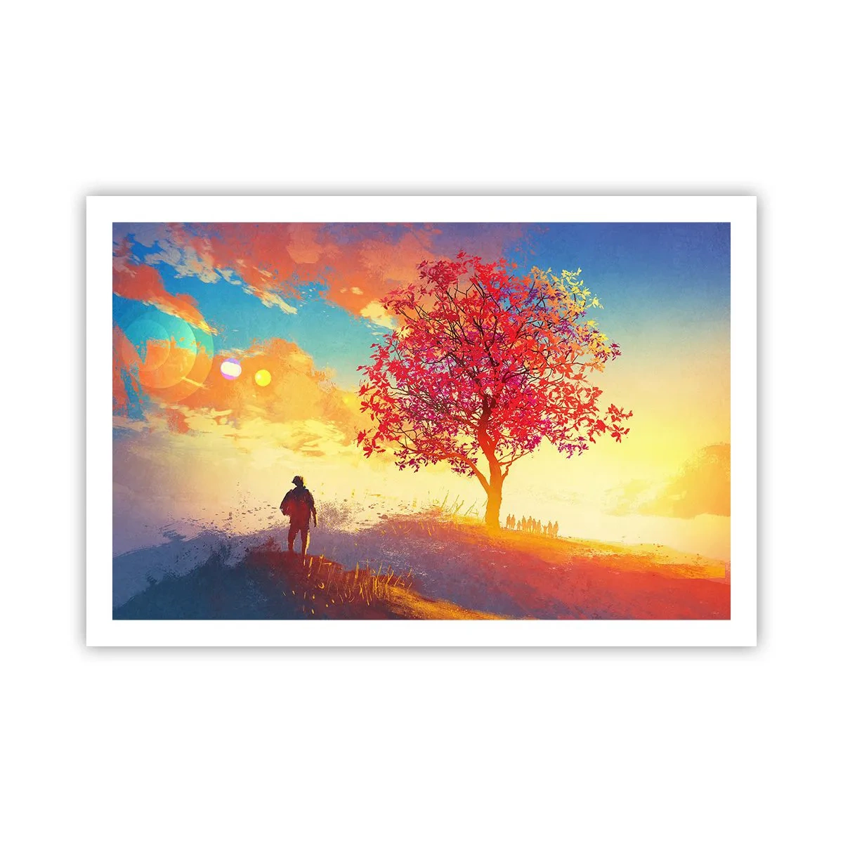 Poster - Pilger am Ziel - 91x61 cm