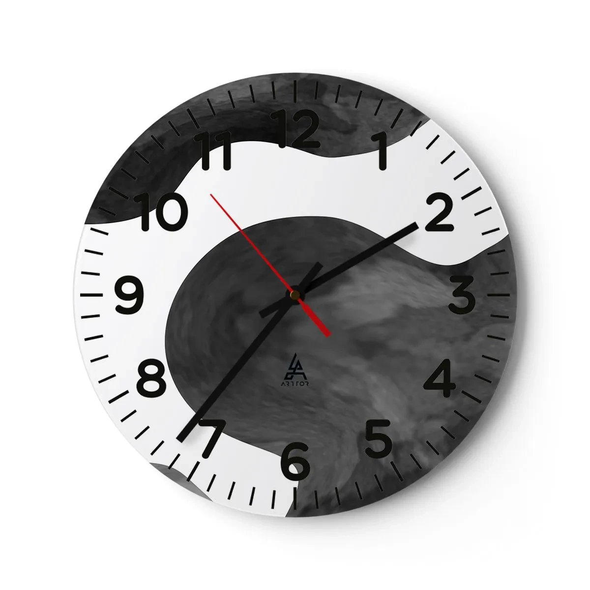 Wanduhr - Glasuhr - Milchstraße - 40x40 cm