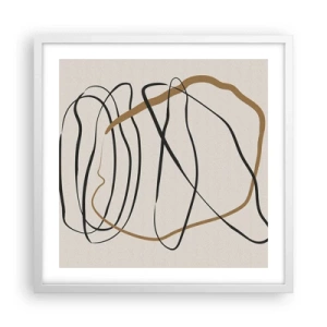 Poster in einem weißen Rahmen - Komposition – Looptanz - 50x50 cm