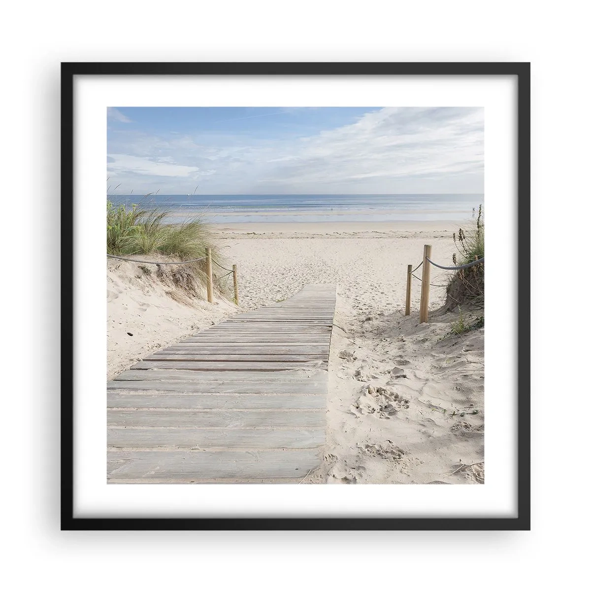 Poster in einem schwarzem Rahmen - Bis zum Horizont - 50x50 cm