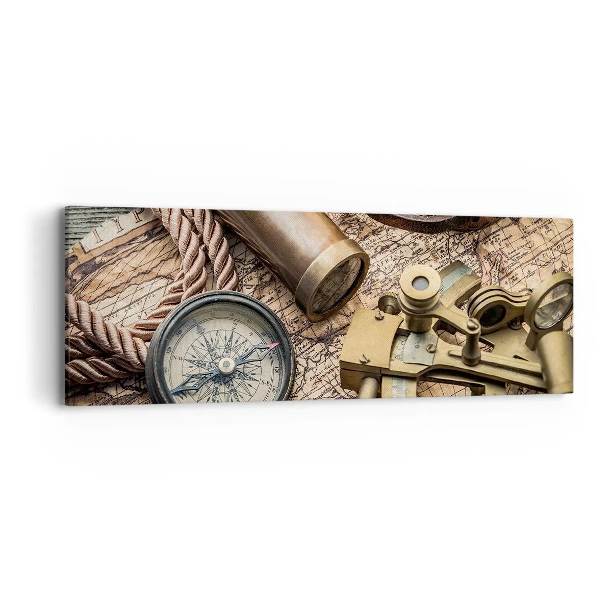 Bild auf Leinwand - Leinwandbild - Setze Sie einen Kurs - 90x30 cm