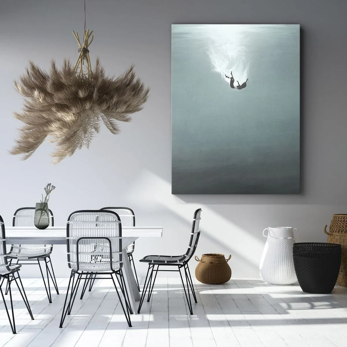Bild auf Leinwand - Leinwandbild - In den Armen des Ozeans - 55x100 cm