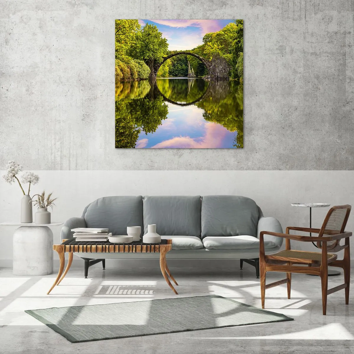 Glasbild - Bild auf glas - An der Kreuzung zweier Welten - 40x40 cm