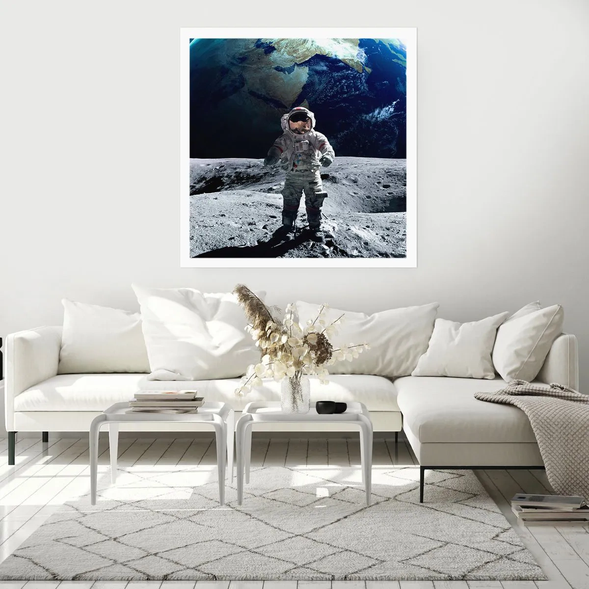 Poster - Grüße vom Mond - 30x30 cm