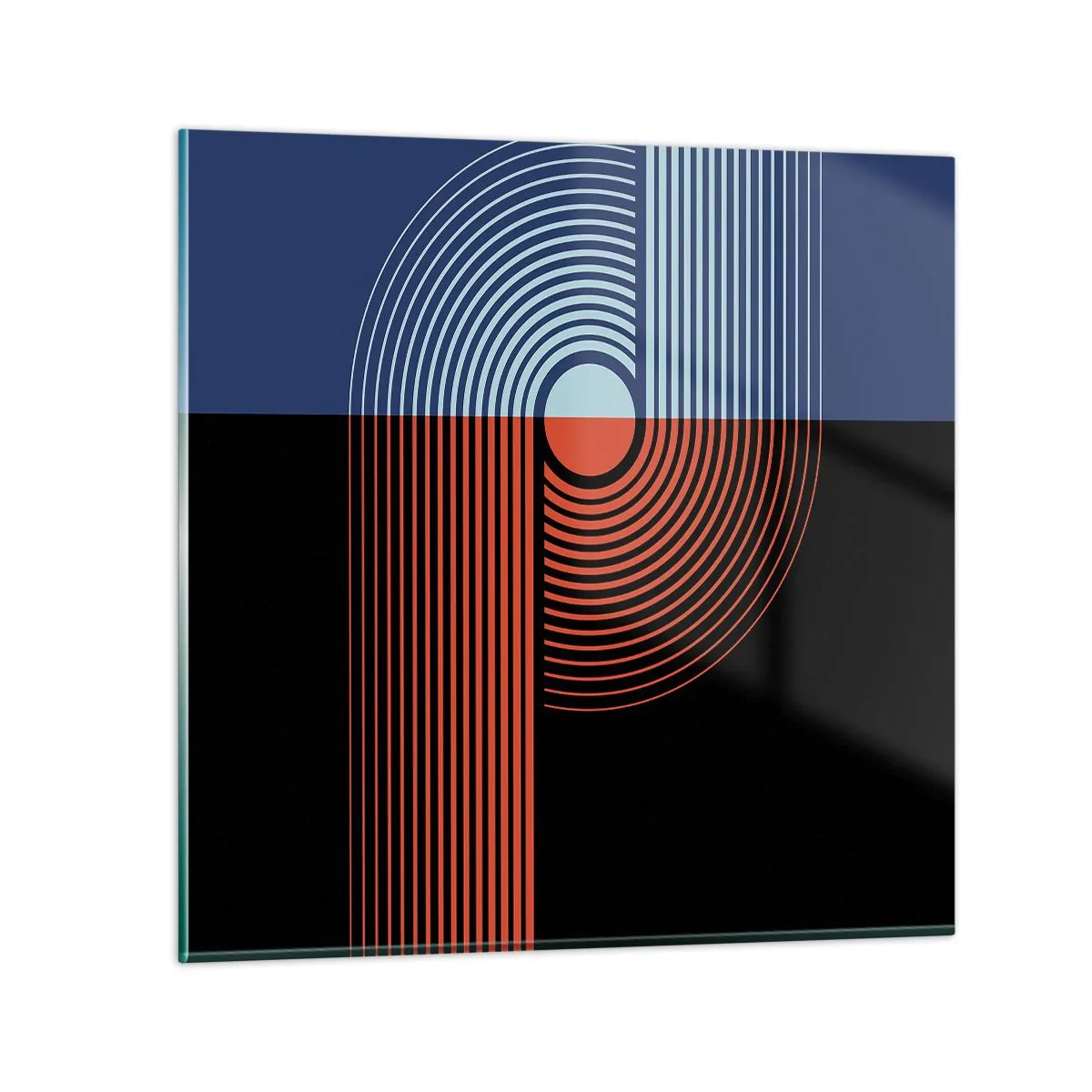 Glasbild - Bild auf glas - In einer geometrischen Umarmung - 30x30 cm