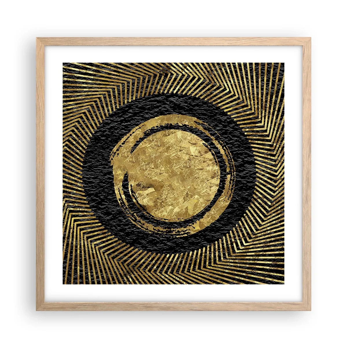 Poster in einem Rahmen aus heller Eiche - Glamour-Komposition - 50x50 cm