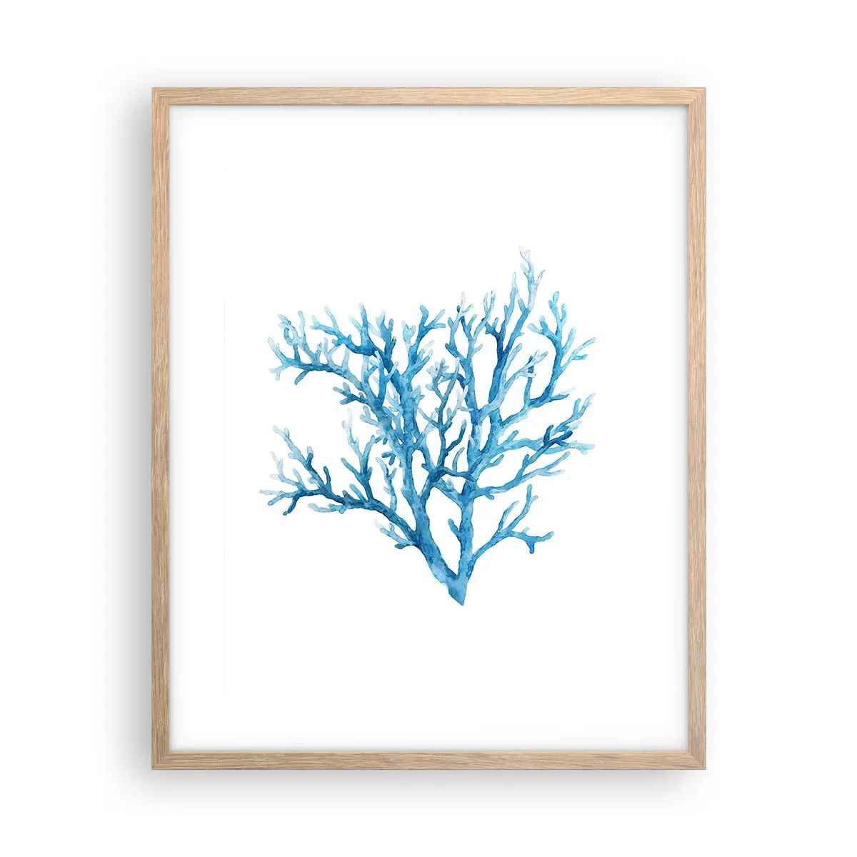 Poster in einem Rahmen aus heller Eiche - Nautisches Filigran - 40x50 cm