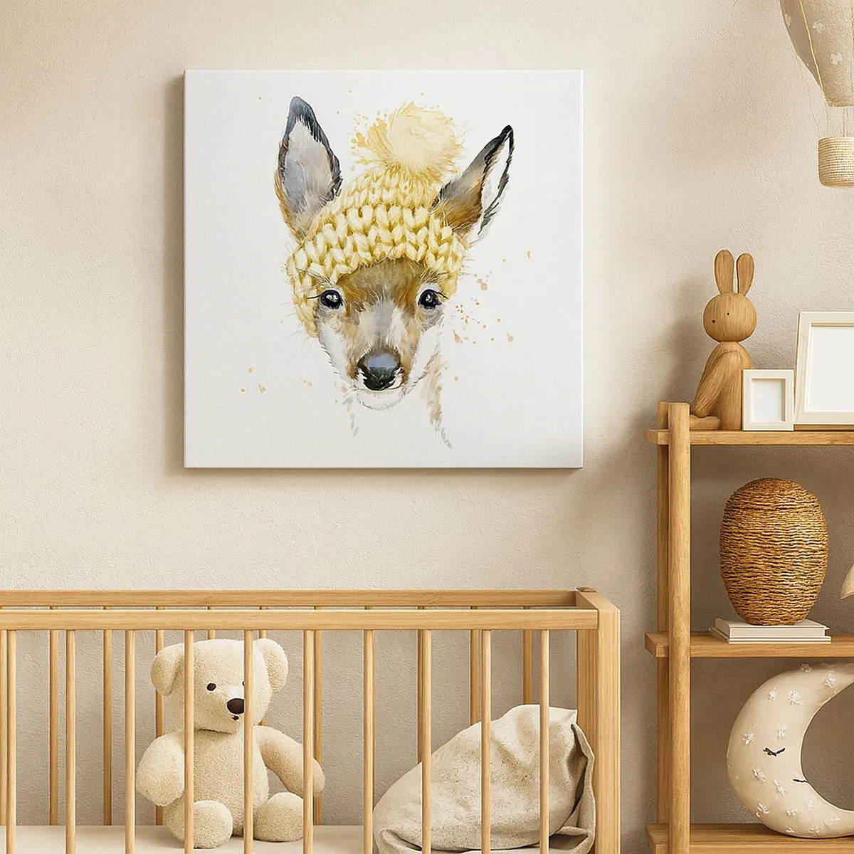 Bild auf Leinwand - Leinwandbild - Für den Winter im verschneiten Wald - 30x30 cm