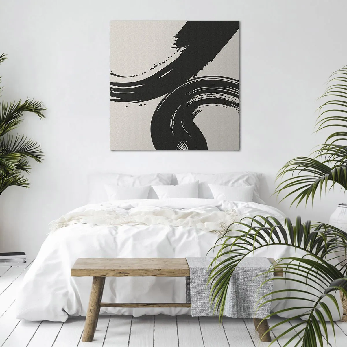 Bild auf Leinwand - Leinwandbild - Ausladend und kreisförmig - 40x40 cm