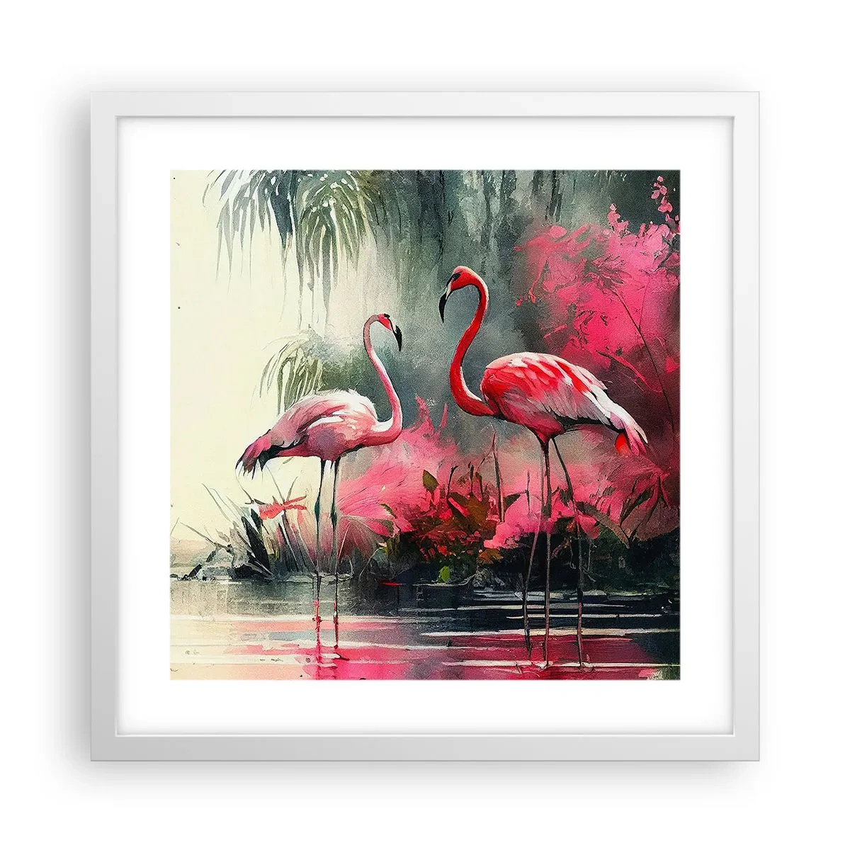 Poster in einem weißen Rahmen - Lektion in natürlicher Anmut - 40x40 cm