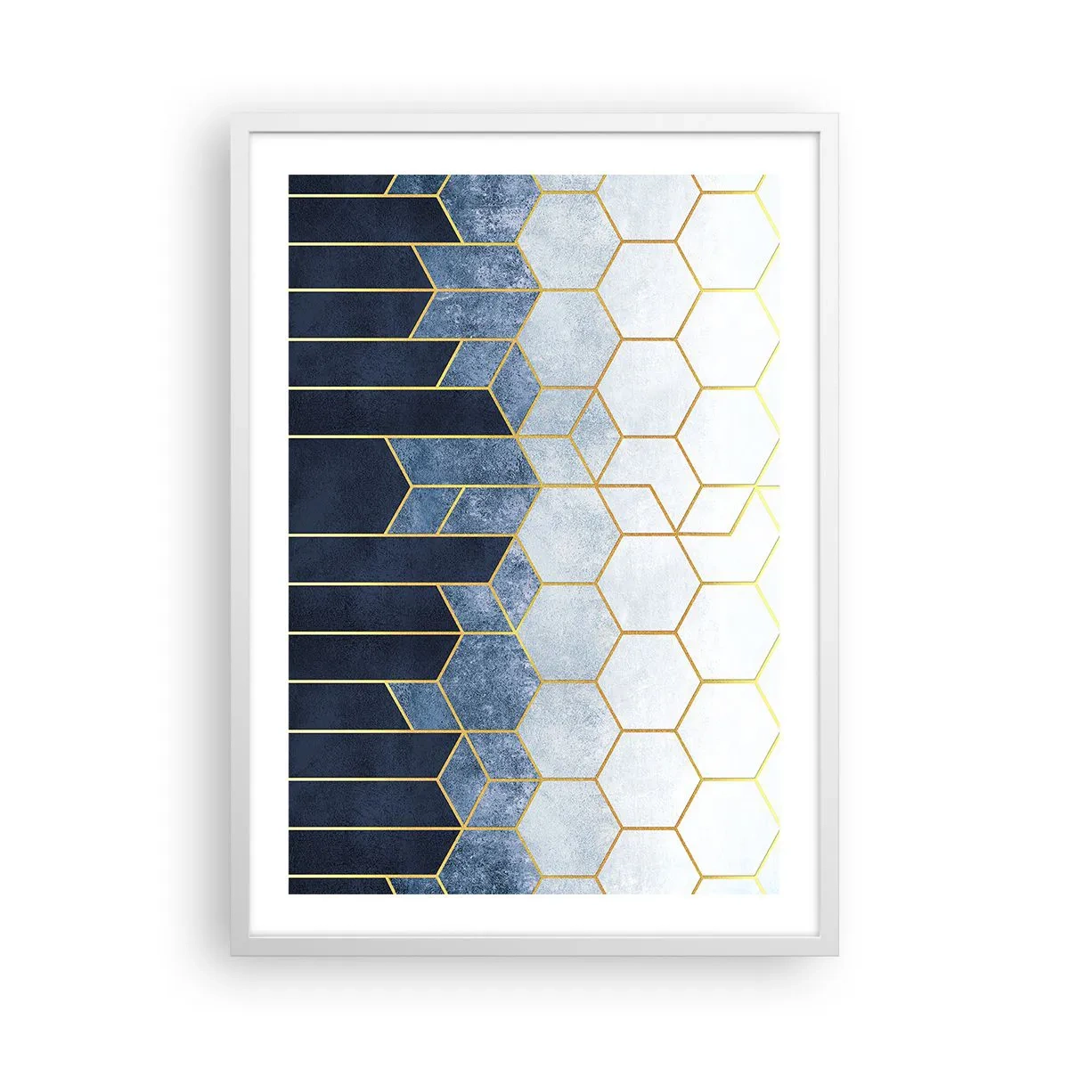 Poster in einem weißen Rahmen - Komposition im synkopischen Rhythmus - 50x70 cm