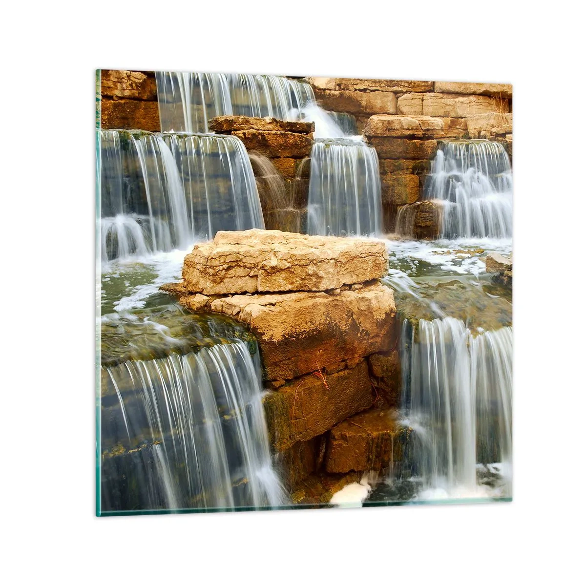 Glasbild - Bild auf glas - Treppe zum Himmel - 60x60 cm