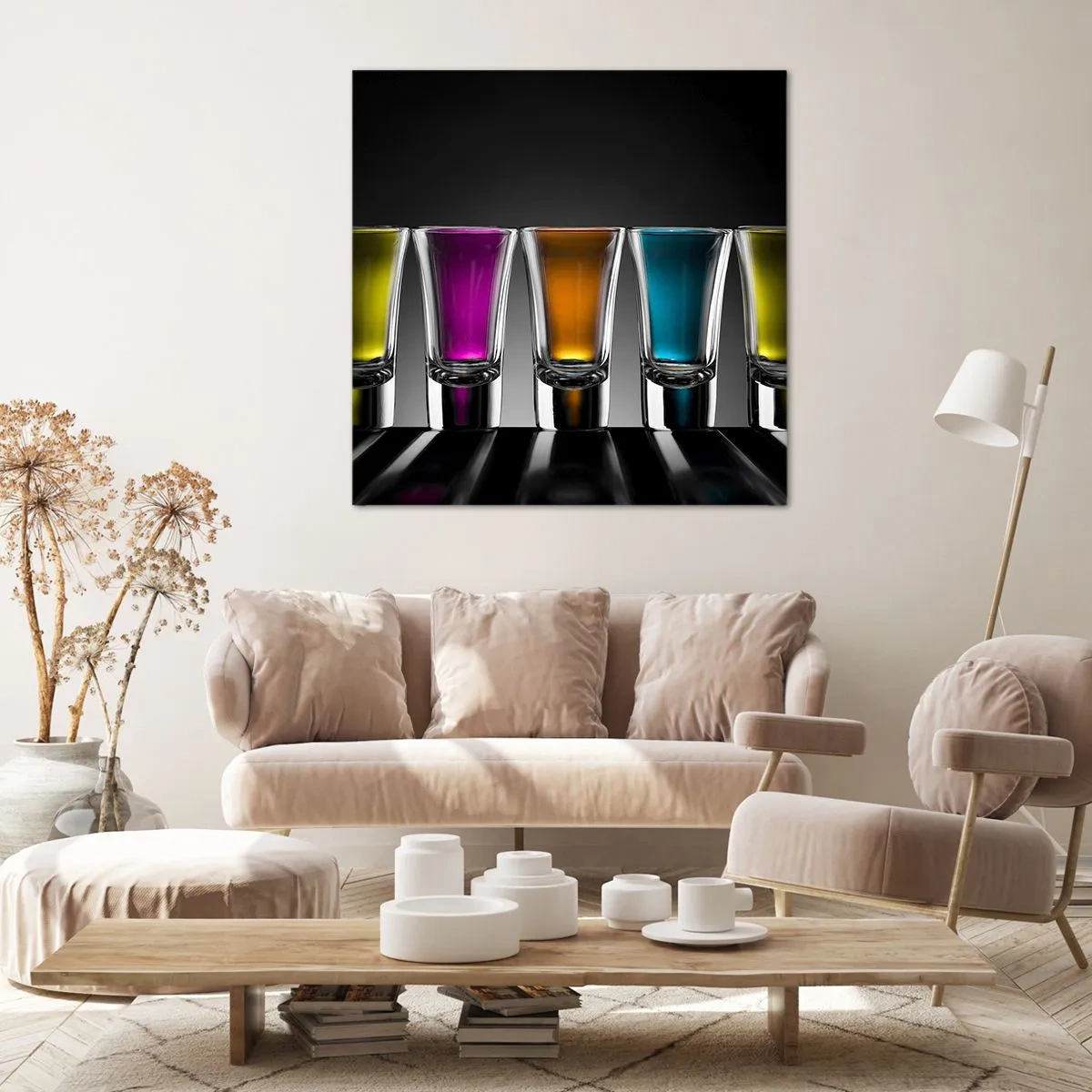 Bild auf Leinwand - Leinwandbild - Die Farben der Freude - 40x40 cm