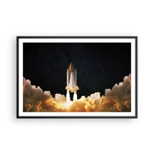 Poster in einem schwarzem Rahmen - Ad Astra! - 91x61 cm