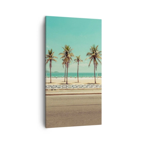 Bild auf Leinwand - Leinwandbild - Beim Bewachen des Strandes - 45x80 cm