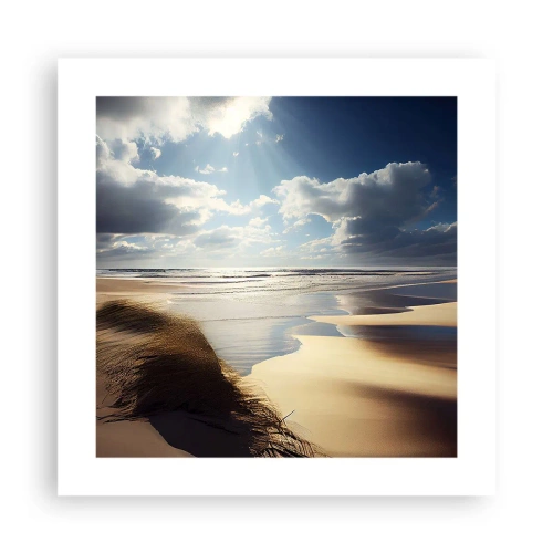 Poster - Strand, wilder Strand - 40x40 cm