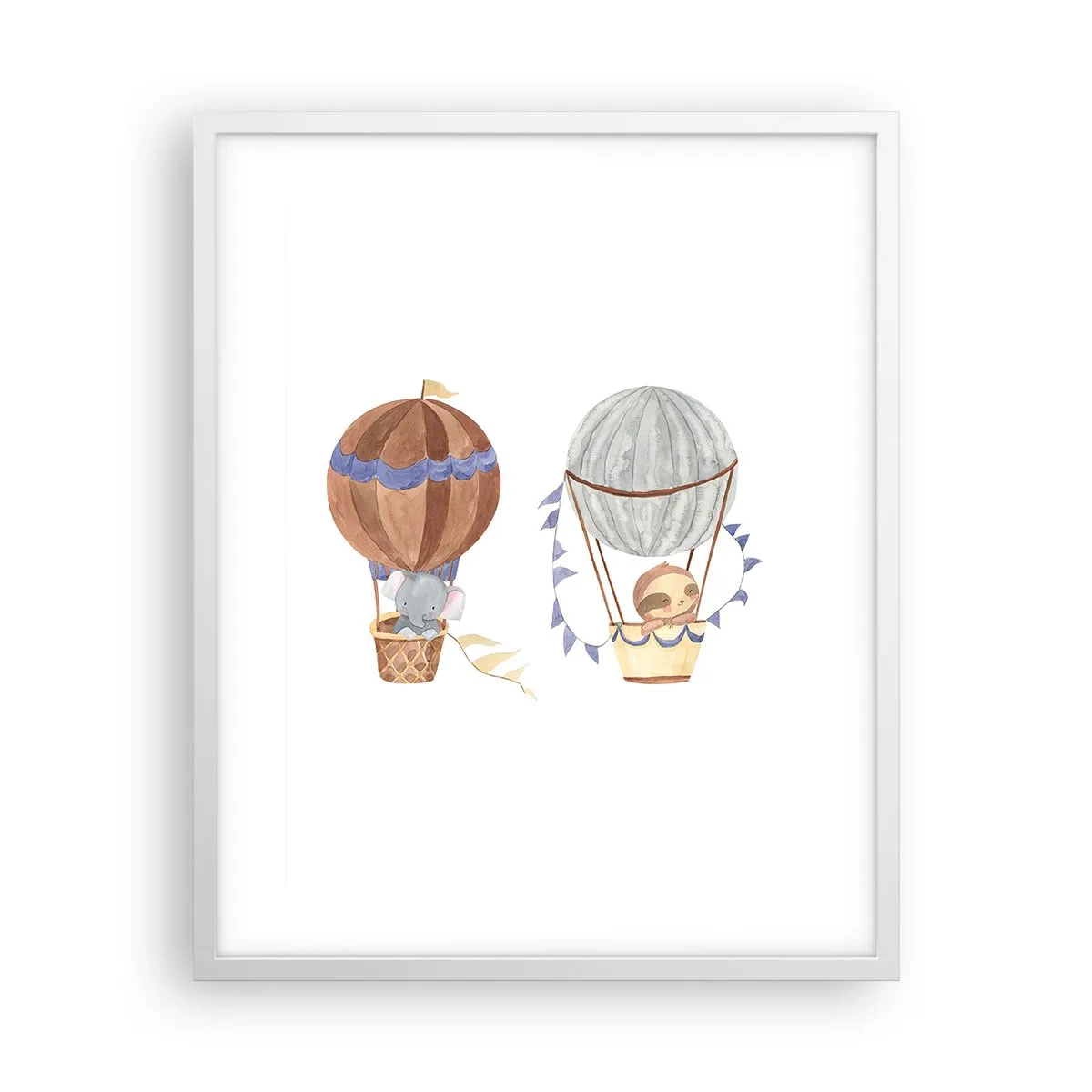 Poster in einem weißen Rahmen - Freunde auf Reise - 40x50 cm