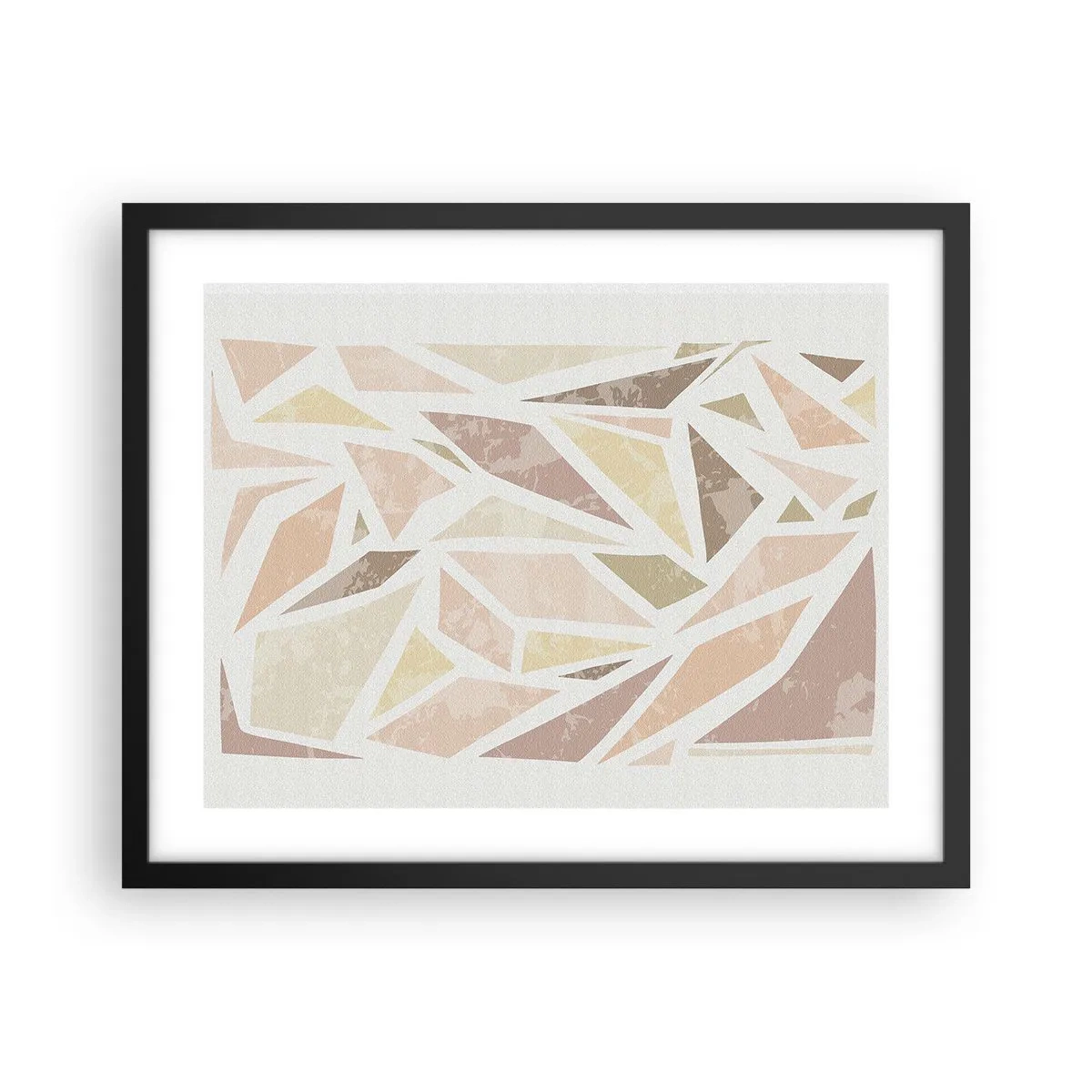 Poster in einem schwarzem Rahmen - Buntglas-Komposition - 50x40 cm