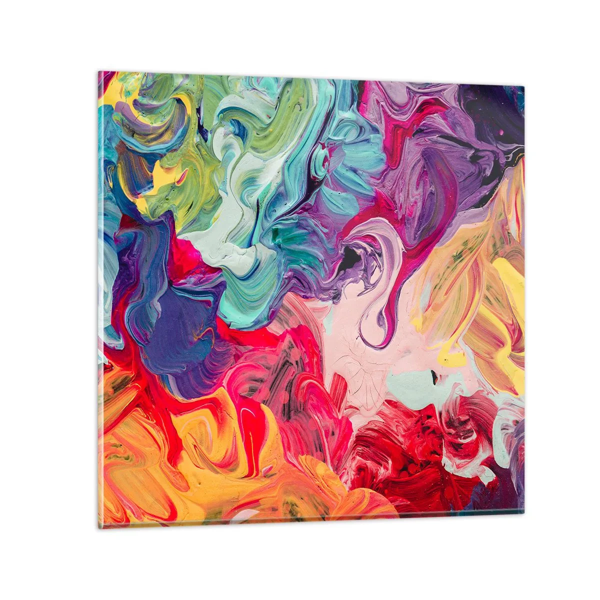 Glasbild - Bild auf glas - Die Geburt der Farben - 50x50 cm