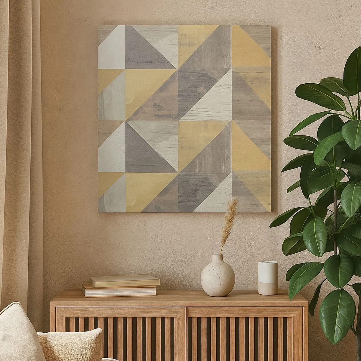 Bild auf Leinwand - Leinwandbild - Am Winkel des Dreiecks - 30x30 cm