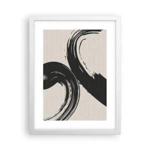 Poster in einem weißen Rahmen - Ausladend und kreisförmig - 30x40 cm