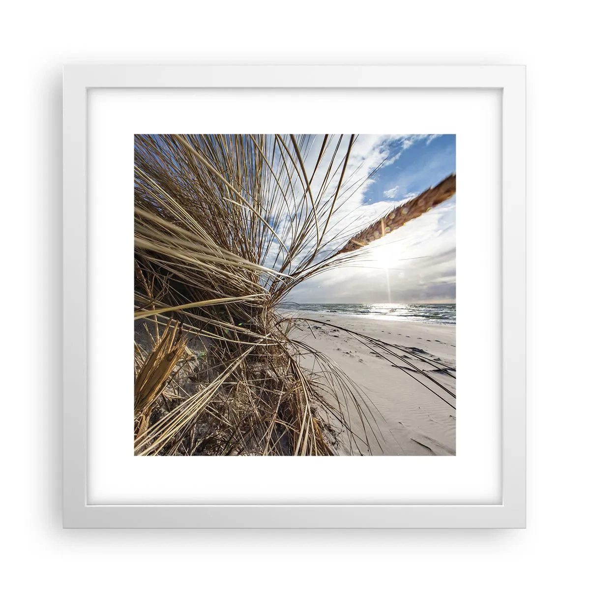 Poster in einem weißen Rahmen - Ein Treffen der Elemente der Natur - 30x30 cm