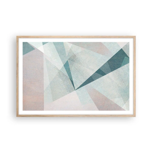 Poster in einem Rahmen aus heller Eiche - Einfach aber dynamisch - 91x61 cm