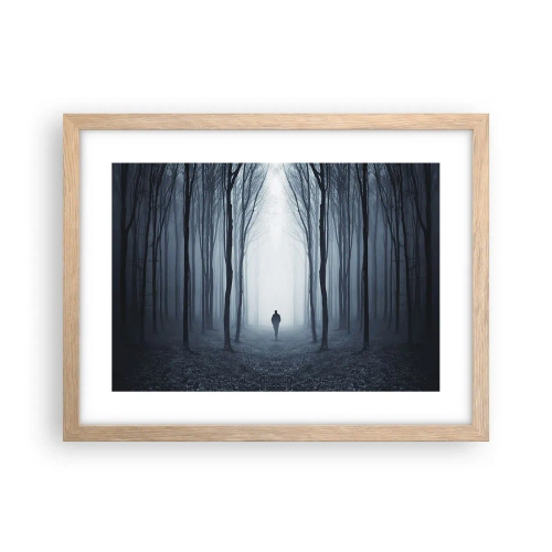 Poster in einem Rahmen aus heller Eiche - Alles einfach und übersichtlich - 40x30 cm