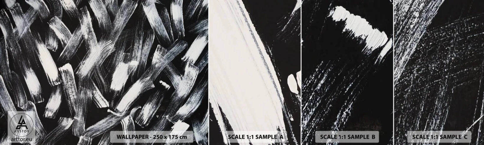 Fototapetenmuster Standard Eco - Abstraktion im industriellen Geist - Stück, Modern, Bürsten - 100x30 cm