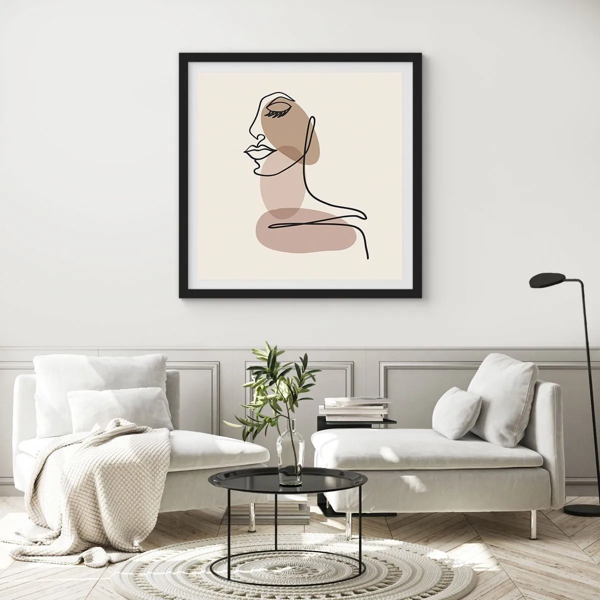 Poster in einem schwarzem Rahmen - Sich selbst zugehört - 40x40 cm