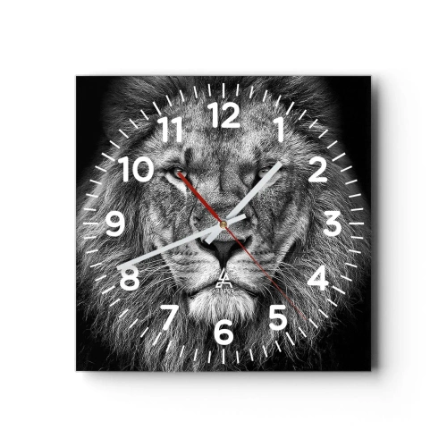 Wanduhr - Glasuhr - Im Krönungsgewand - 40x40 cm