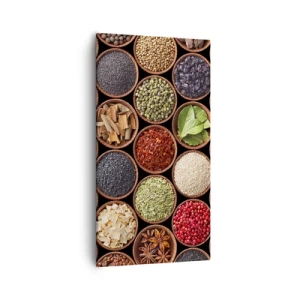 Bild auf Leinwand - Leinwandbild - Alle Aromen der Welt - 55x100 cm