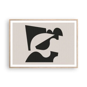 Poster in einem Rahmen aus heller Eiche - Zum Selbstbauen - 100x70 cm