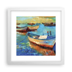 Poster in einem weißen Rahmen - In der südlichen Bucht - 30x30 cm