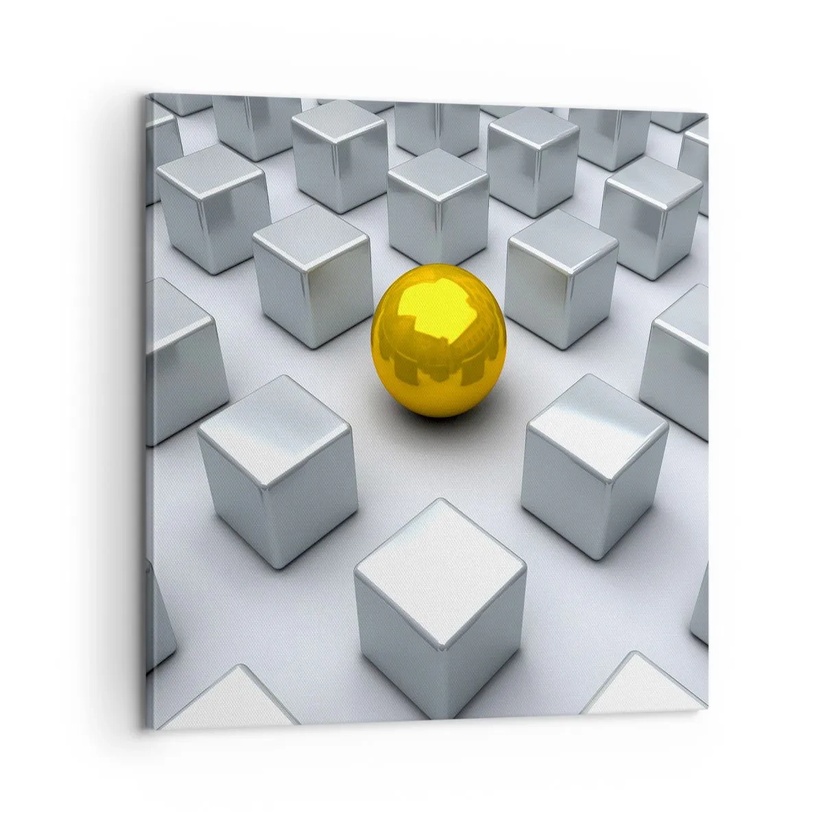 Bild auf Leinwand - Leinwandbild - Warum ich? Geometrische Zusammensetzung - 60x60 cm