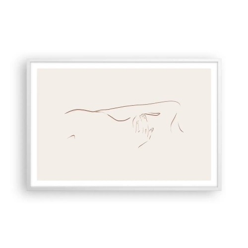 Poster in einem weißen Rahmen - Die Form des Verlangens - 91x61 cm