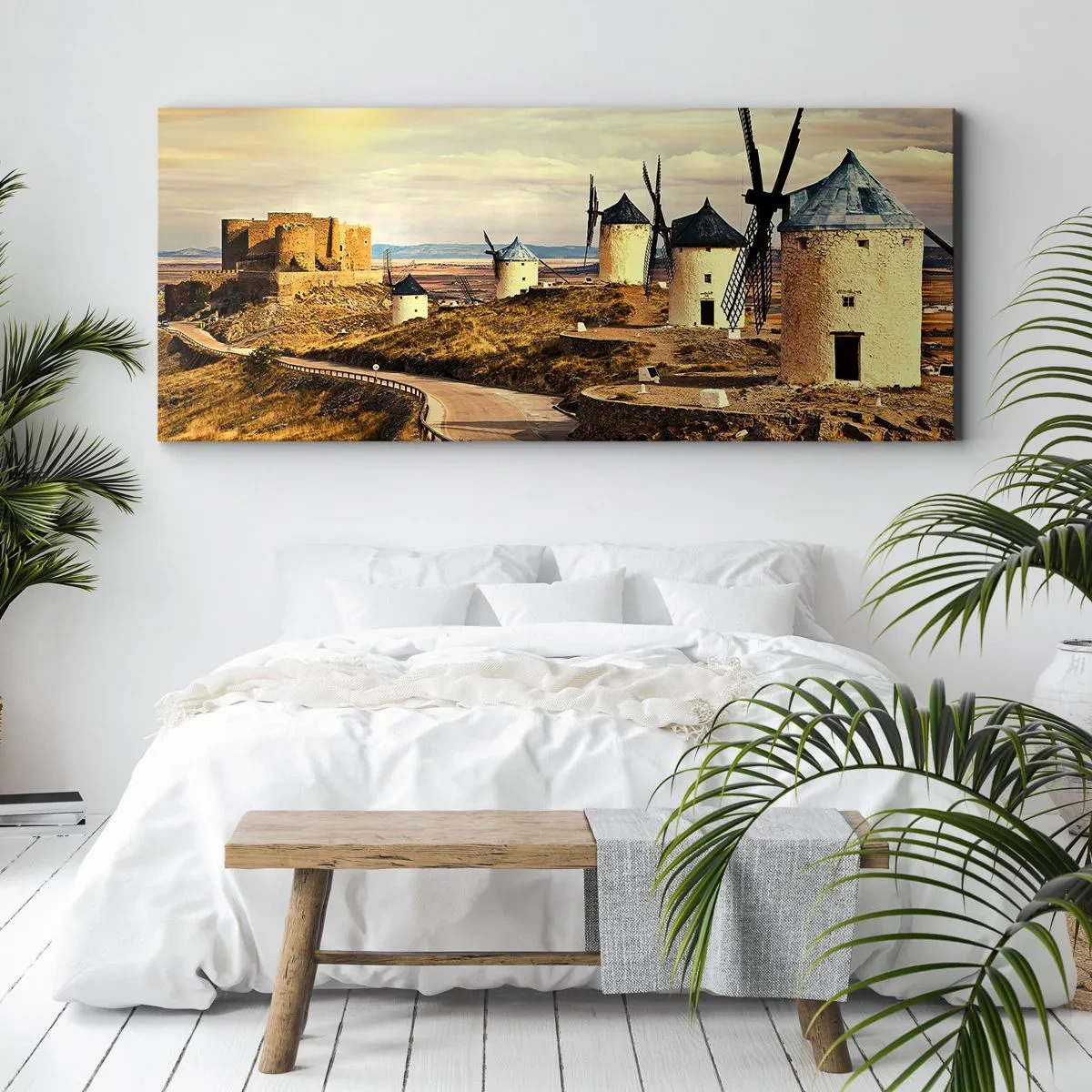 Bild auf Leinwand - Leinwandbild - Don Quijote kommt gleich - 100x40 cm