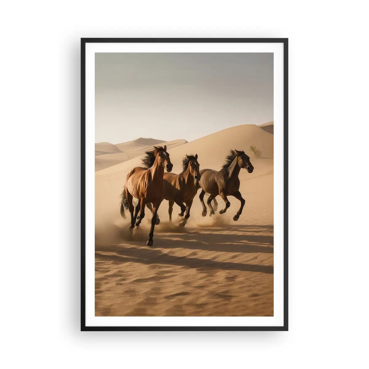 Poster in einem schwarzem Rahmen - Frei wie der Wind - 70x100 cm