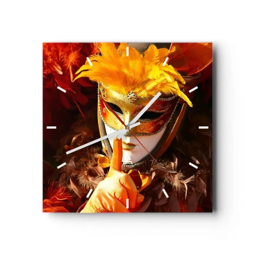 Wanduhr - Glasuhr - Geheimnis ist Teil des Spiels - 40x40 cm