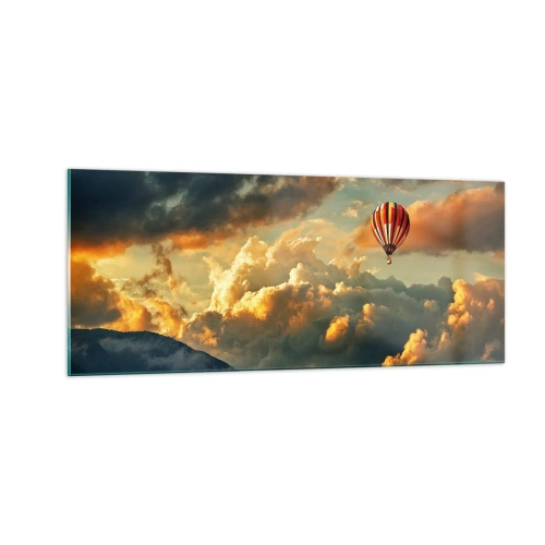 Glasbild - Bild auf glas - Ich fliege, weil ich es will - 100x40 cm