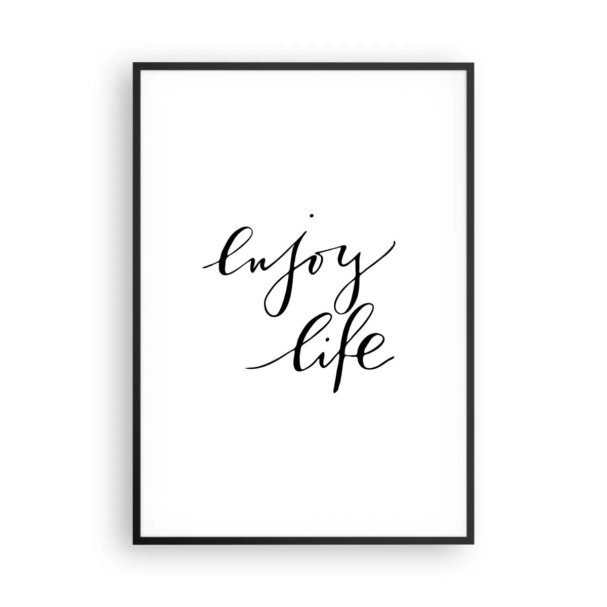 Poster in einem schwarzem Rahmen - Nichts hinzufügen… - 70x100 cm