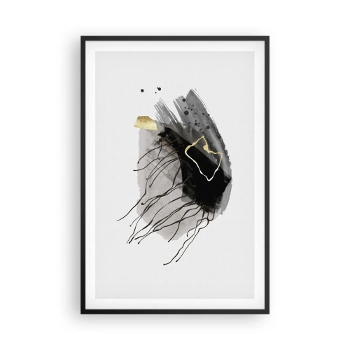 Poster in einem schwarzem Rahmen - In Schwarz und Gold - 61x91 cm