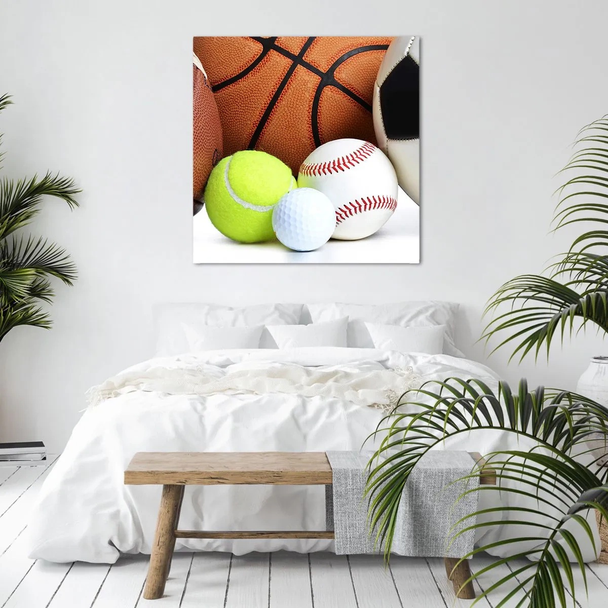 Bild auf Leinwand - Leinwandbild - Fußball verbindet uns! - 60x60 cm