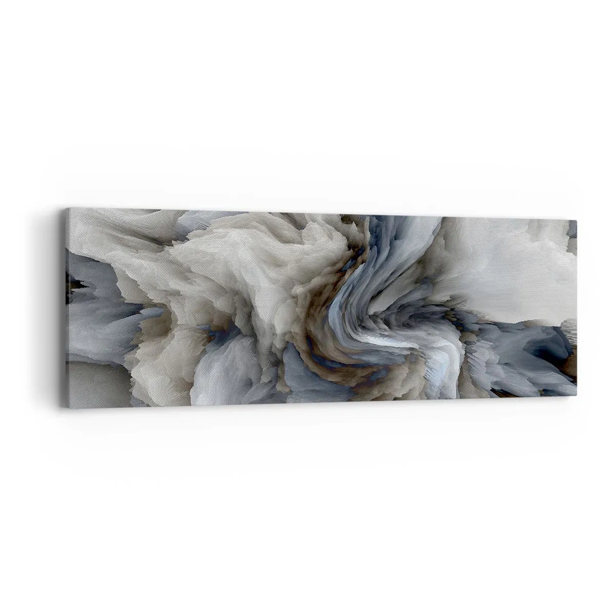 Bild auf Leinwand - Leinwandbild - Stein und Blume - 90x30 cm