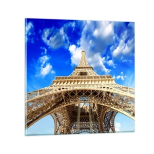 Glasbild - Bild auf glas - In den Himmel und in die Wolken gehen - 30x30 cm