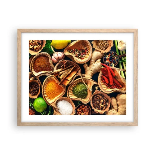 Poster in einem Rahmen aus heller Eiche - Nimm was du willst - 50x40 cm